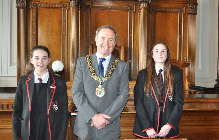Image of Student bravery acknowledged by Mayor of Wirral